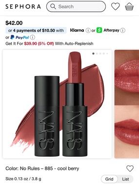 NARS Explicit Lipstick No Rules